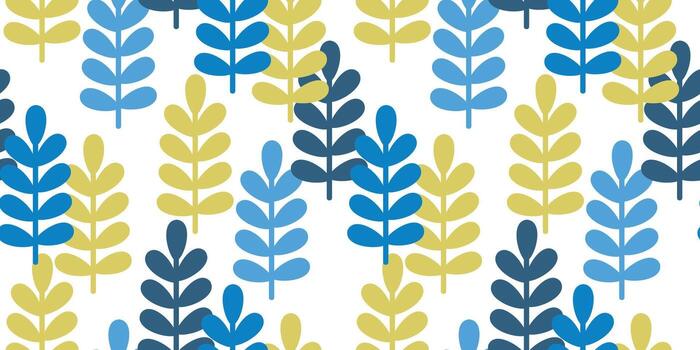 Seamless illustration of a repeating leaf pattern on a white background. Ideal for eco-friendly designs, textiles and digital projects requiring a nature theme. vector