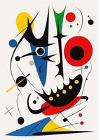 Abstract Painting with Geometric Shapes. vector