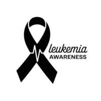Awareness and Hope A powerful illustration of a leukaemia awareness ribbon, a moving sign of unity. vector