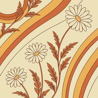 create a seamless pattern featuring simple modern floral icons vector