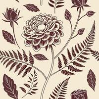 create a seamless terrazzo pattern with colorful botanical shapes vector
