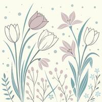 craft a seamless pattern with retro inspired geometric flowers vector