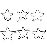 a set of six stars with different shapes vector