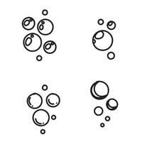 four different types of bubbles are shown in different shapes vector