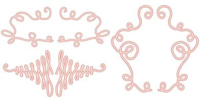 Elegant vintage calligraphic frames set for invitations certificates and greeting cards vector