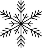 Geometric Snowflake Line Art for Winter and Christmas Decor vector