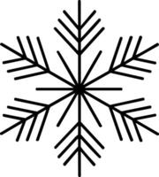 Minimalist Snowflake Line Art for Winter and Christmas Design vector