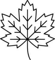 Maple Leaf Line Art - Simple Thanksgiving and Autumn Season Illustration vector