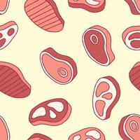 Meat Seamless Pattern Background for Surface Print Fabric Fashion Wrapping vector