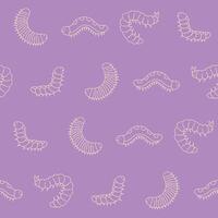 Outline Caterpillar Seamless Pattern Background for Print Fabric Surface Fashion Wrapping vector