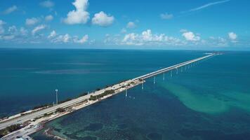 Above view of Giant Bridge in Key West Florida United States.. Famous Scenery. video