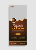 Modern Ice Cream Shop Roll up Banner Template design vector