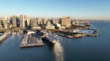 Amazing Navy Ship at San Diego California United States . Beautiful Scenery. video