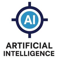 AI Precision Target Icon Futuristic Artificial Intelligence Concept vector