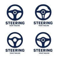 Steering Wheel Icon Set Automotive Control And Navigation Symbols vector