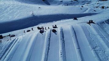 Aerial View of Farellones Ski Station in Andes Mountains Santiago Chile . Beauty Background. video