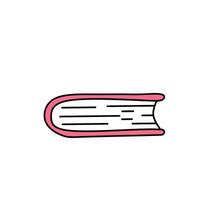 Simple flat illustration of a closed book. Ideal for reading, literature, education projects, and back-to-school design themes vector