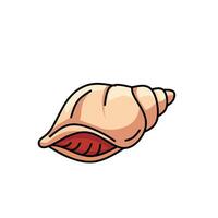 A cartoon shell with a red heart on it vector