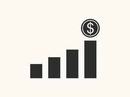 icon of investment in flat style vector