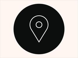Flat style location icon featuring a map pin symbol vector