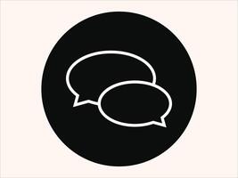 message icon featuring a chat bubble. Perfect for communication vector