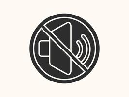 no sound icon featuring a muted speaker with a cross mark vector