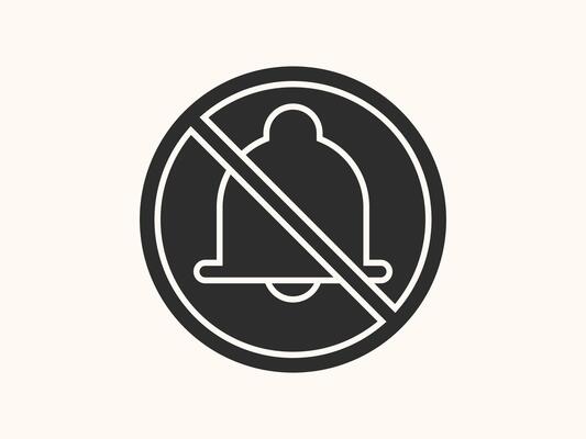 notification off icon showing a bell with a cross mark