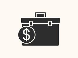 icon of a portfolio in flat style vector
