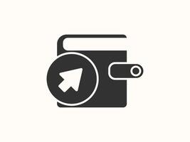 Online wallet icon in flat design vector