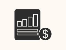 icon of a financial statement in flat style vector