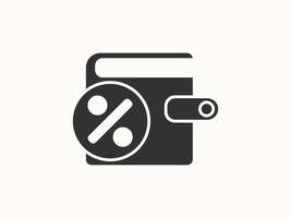 Interest wallet icon in simple design vector