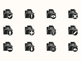 Files icon set in modern design vector