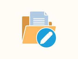 Edit file icon in simple design vector