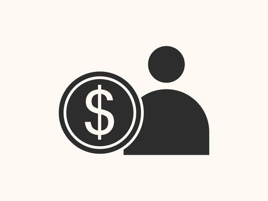 icon of a financial advisor in flat style