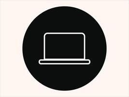 laptop icon with minimalist design. Perfect for technology vector