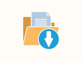 Download file icon in simple design vector
