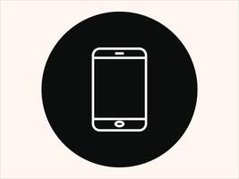 Flat style mobile icon featuring a modern smartphone. vector