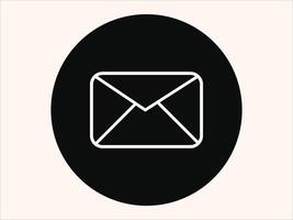 Flat style mail icon featuring an envelope symbol. vector