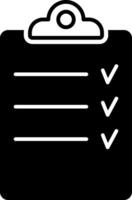 Clip board black icon isolated. Check form sheet sign. Clipboard checklist Control stroke vector