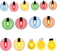 Light post with string neon effect vector