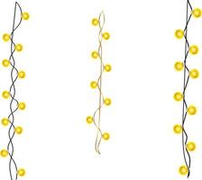 Light post with string neon effect small vector