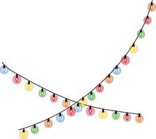 Light post with string neon vector