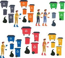 Garbage Sorting Recycling Garbage vector