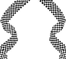 A checkered flag with a checkered pattern vector