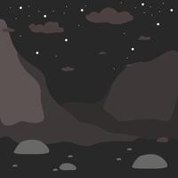 Night View Background with Cartoon Styles vector