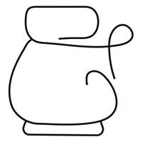 icon of a kettle for making different types of coffee in line art style, for logos and other designs vector