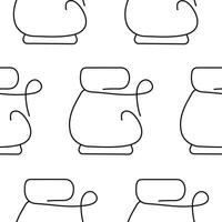 pattern with a kettle icon for making different types of coffee in line art style, for logos and other designs vector