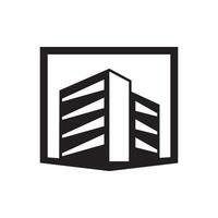 Minimal design of a modern office building vector