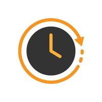 Clock or timer icon in flat style isolated. vector