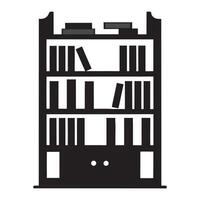 a black and white illustration of a bookcase vector